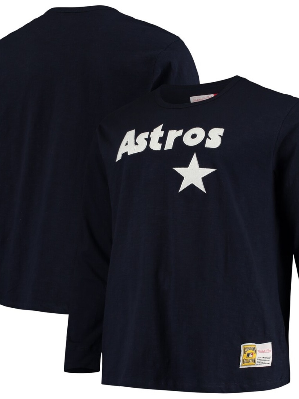 Astros Long Sleeve Tee - Navy Michell & Ness XL